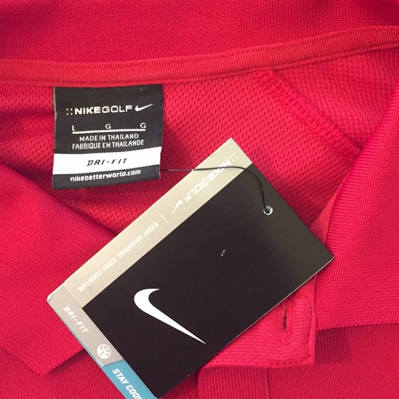 NWT Nike Golf red company polo shirt - Picture 5 of 7